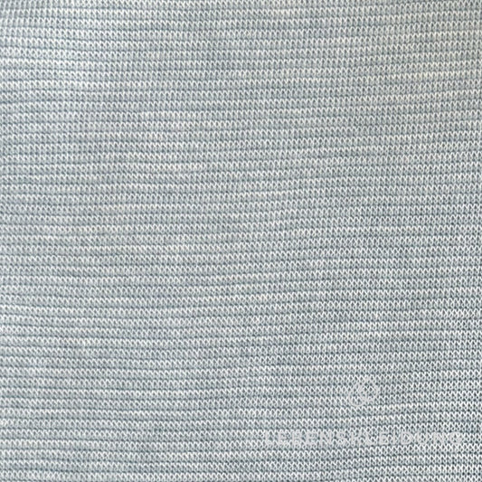 Re-Life Fine Striped Ribbed 1x1 Jersey in Organic Wool with Elastane - Sage sample