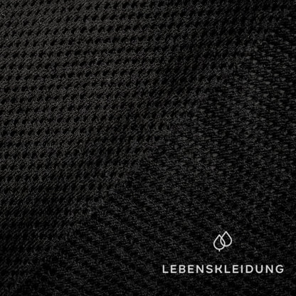 Re-Life Bio-Baumwolle Raschelspitze – Mesh Stoff - Schwarz Muster