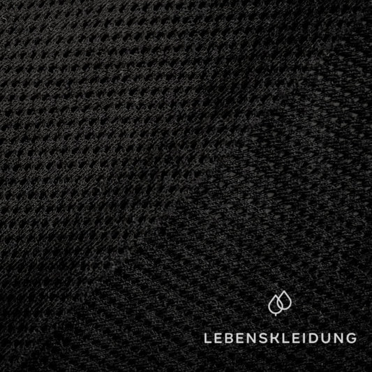 Re-Life Organic Cotton raschel Lace – Mesh Fabric - Black sample