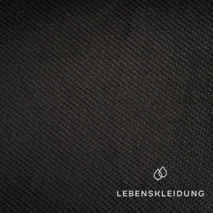 Re-Life Bio-Baumwolle Raschelspitze – Mesh Stoff - Schwarz Muster – Nahaufnahme