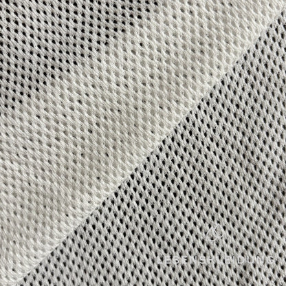 Re-Life Bio-Baumwolle Raschelspitze – Mesh Stoff - Ecru Muster