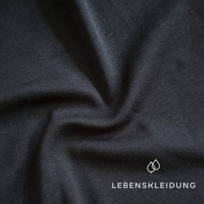 Re-Life Fine Organic Cotton Ribbed Cuffs 1x1 - Navy – Detail view