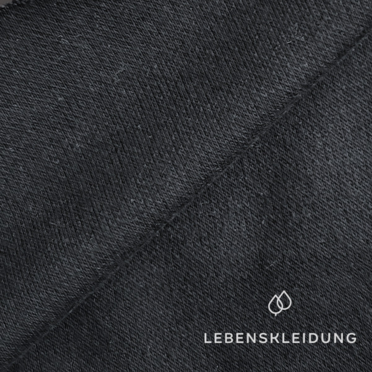 Re-Life Bio-Baumwolle Noppen-Strickfrottee - Marine – Detailansicht