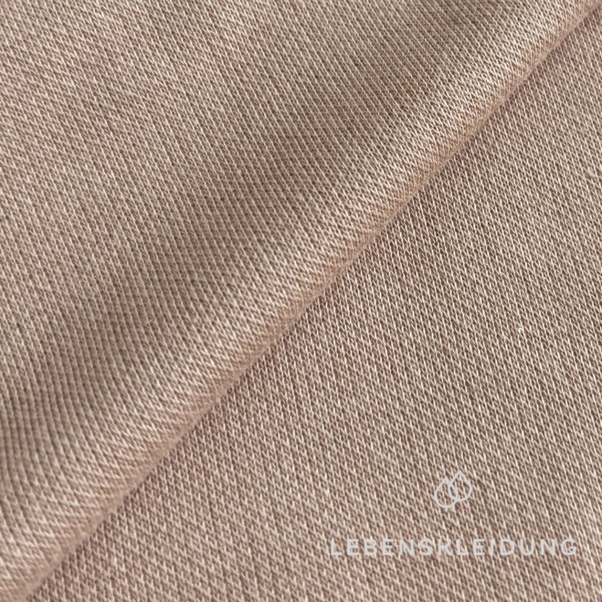 Re-Life Bio-Baumwolle Noppen-Strickfrottee - Sand – Detailansicht