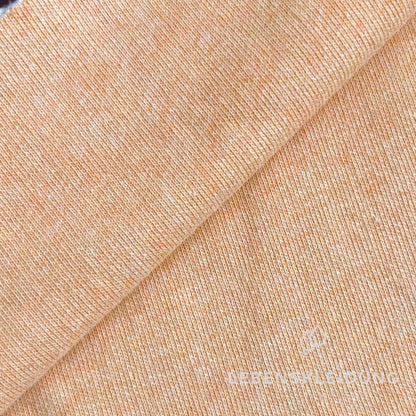 Re-Life Soft Organic Cotton Brushed Sweatshirt Fabric - Apricot Melange – Close-up