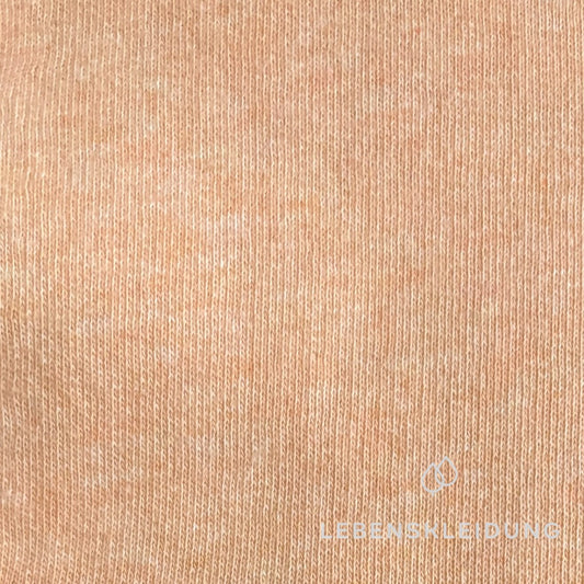 Re-Life Weicher Bio-Baumwolle Sweatstoff angeraut - Apricot Meliert