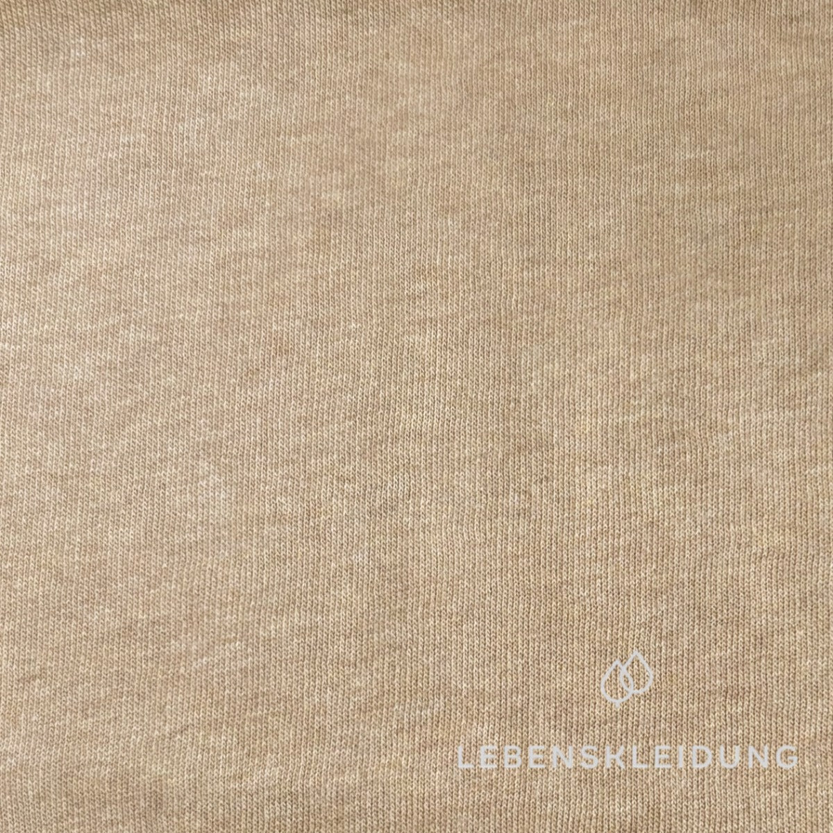 Re-Life Soft Organic Cotton Brushed Sweatshirt Fabric - Sand – Close-up