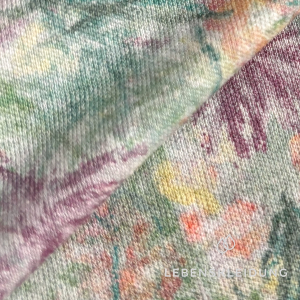 Re-Life Coton Biologique Interlock Imprimé - échantillon Fleurs Sauvages