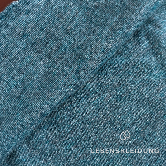 Re-Life Cozy Organic Wool Knitted Terry Cloth - Petrol sample