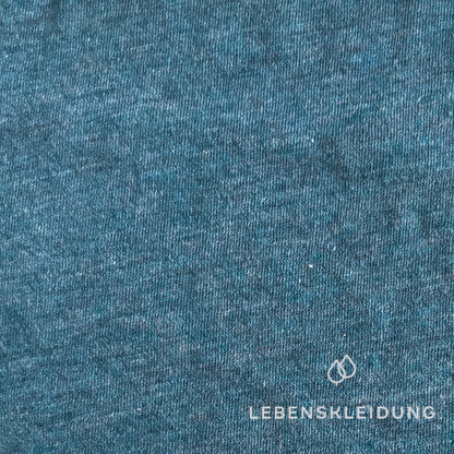 Tissu éponge tricoté en laine biologique Re-Life Cozy - Pétrole – Vue détaillée