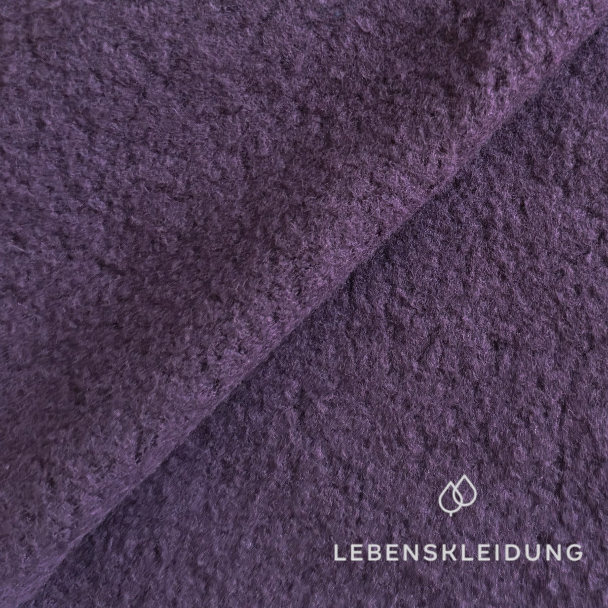 Re-Life Soft Teddy Fleece made from 100% Organic Cotton - Plum sample