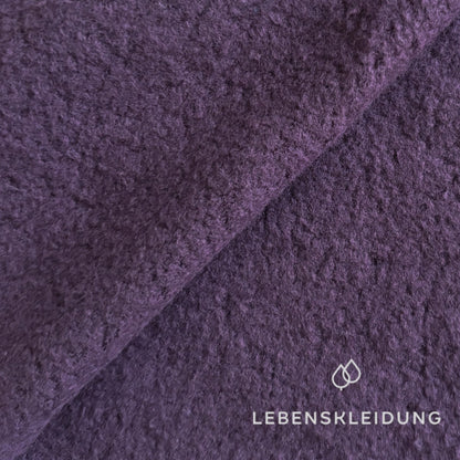 Re-Life Soft Teddy Fleece made from 100% Organic Cotton - Plum sample