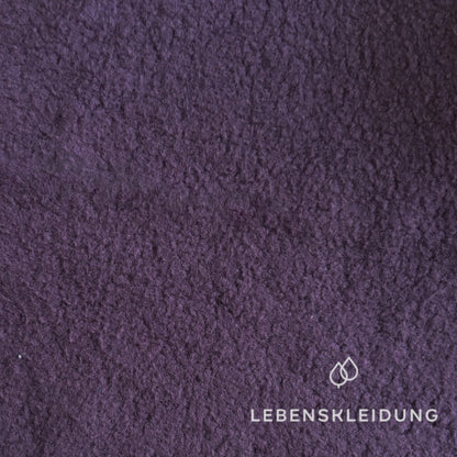 Re-Life Soft Teddy Fleece made from 100% Organic Cotton - Plum sample – Detail view