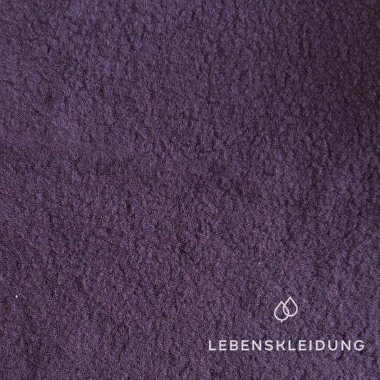 Re-Life Soft Teddy Fleece made from 100% Organic Cotton - Plum sample – Detail view