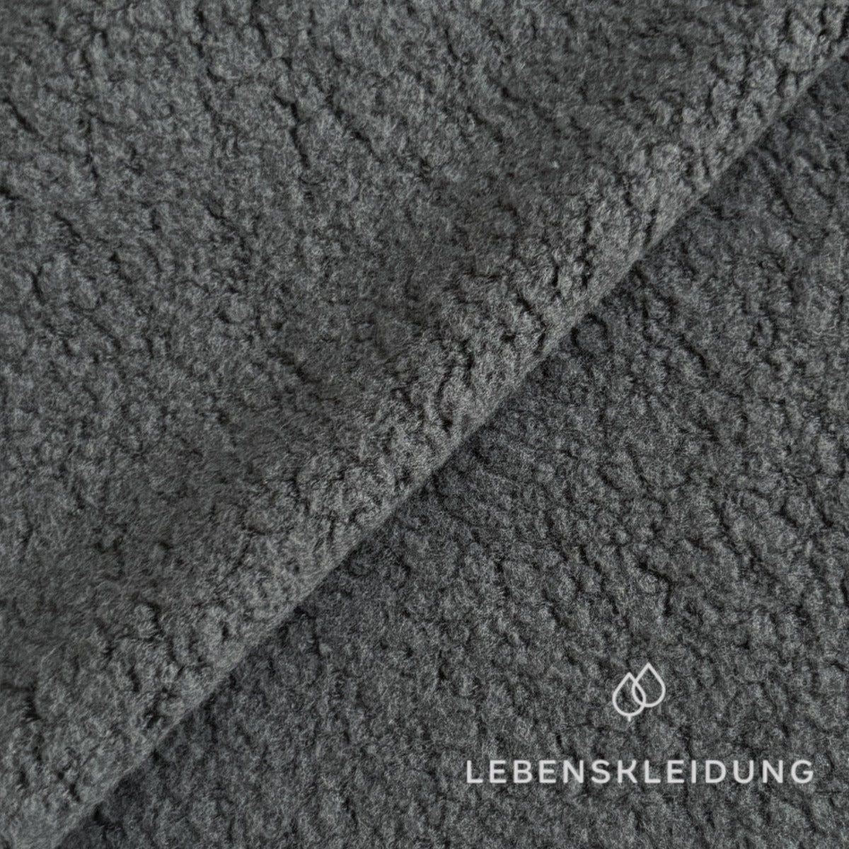 Re-Life Douceur Peluche en Polaire 100 % Coton Biologique - Ardoise – Vue détaillée