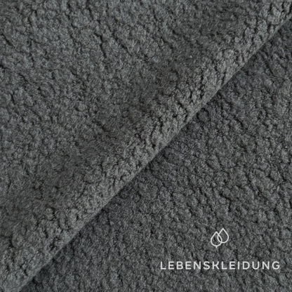 Re-Life Soft Teddy Fleece made from 100% Organic Cotton - Slate sample