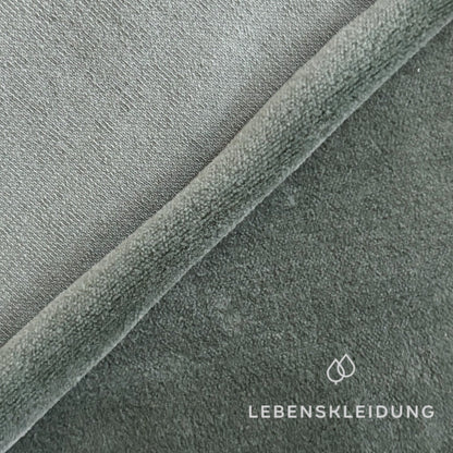 Re-Life Soft Organic Cotton Velour - Seagrass sample – Close-up