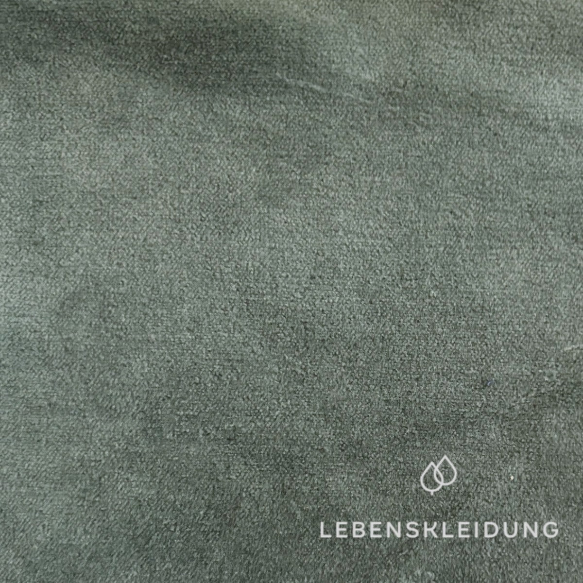 Re-Life Weicher Bio-Baumwolle Nicki Velour - Seagrass – Nahaufnahme
