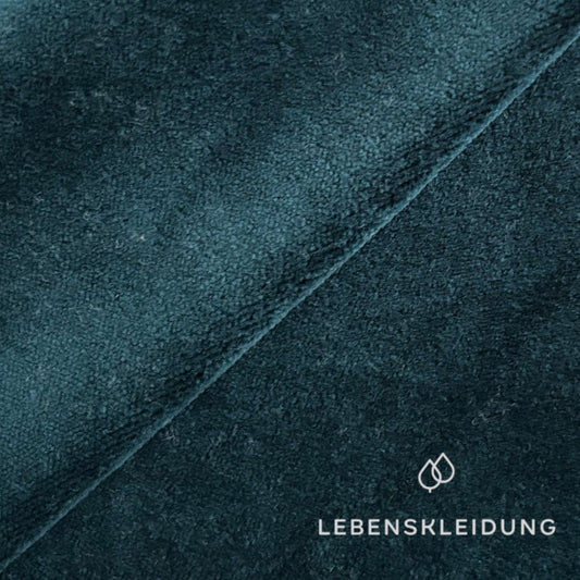 Re-Life Weicher Bio-Baumwolle Nicki Velour - Petrol Muster