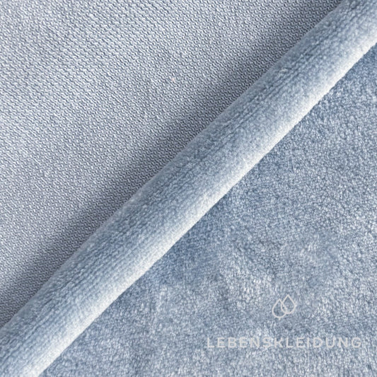 Re-Life Weicher Bio-Baumwolle Nicki Velour - Aquamarine Muster