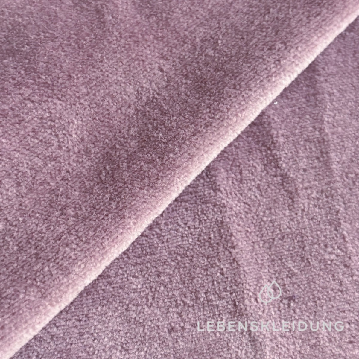 Velours de coton biologique doux Re-Life - Mauve