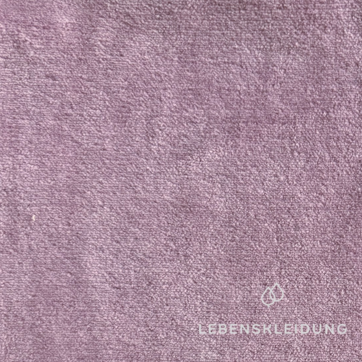 Re-Life Weicher Bio-Baumwolle Nicki Velour - Malve Muster – Nahaufnahme
