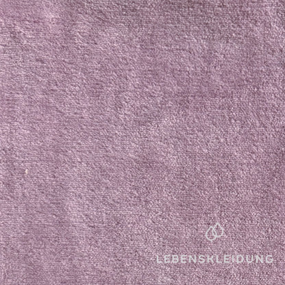 Re-Life Weicher Bio-Baumwolle Nicki Velour - Malve Muster – Nahaufnahme