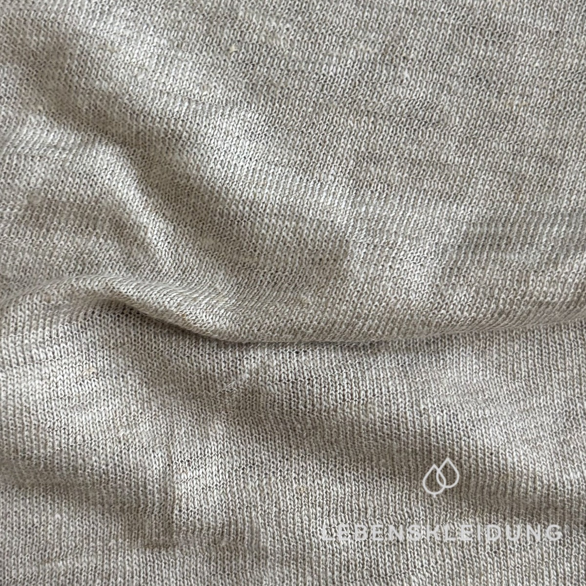 Jersey Re-Life 100 % chanvre - échantillon naturel – Gros plan