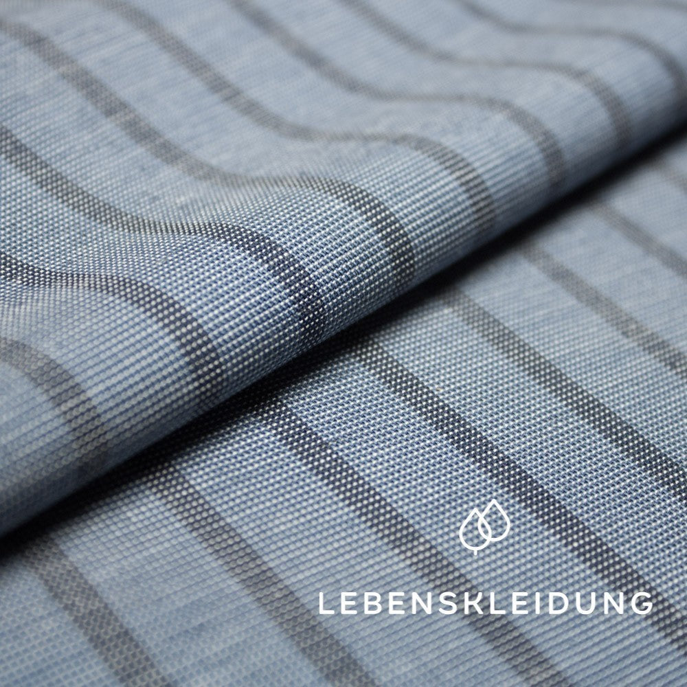 Deadstock Oxford Fabric - Black Blue sample
