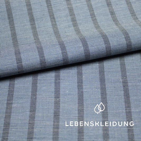 Deadstock Oxford Stoff - Black Blue – Detailansicht