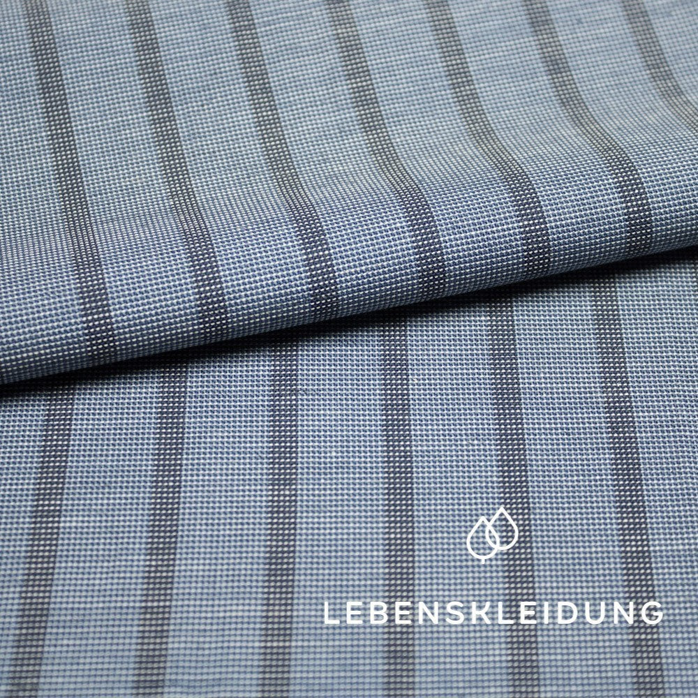 Deadstock Oxford Fabric - Black Blue sample – Detail view