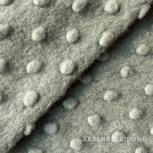 Re-Life Dotted Organic Wool Felt made from Organic Wool and Organic Cotton - Sage