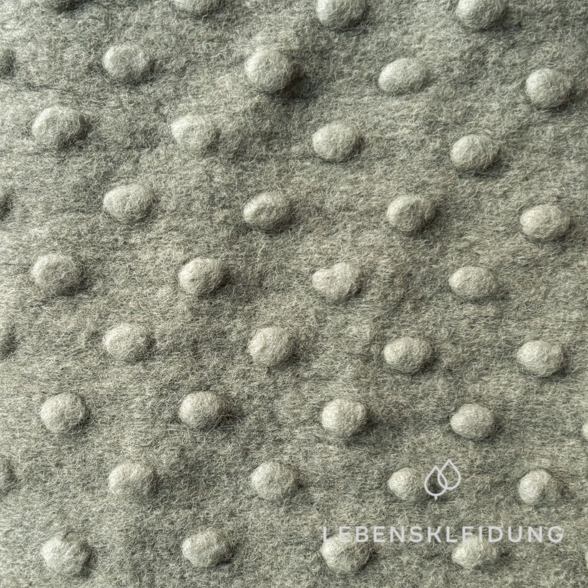 Re-Life Dotted Organic Wool Felt made from Organic Wool and Organic Cotton - Sage – Detail view