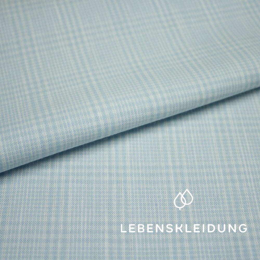 Deadstock Poplin - Soft Blue White sample
