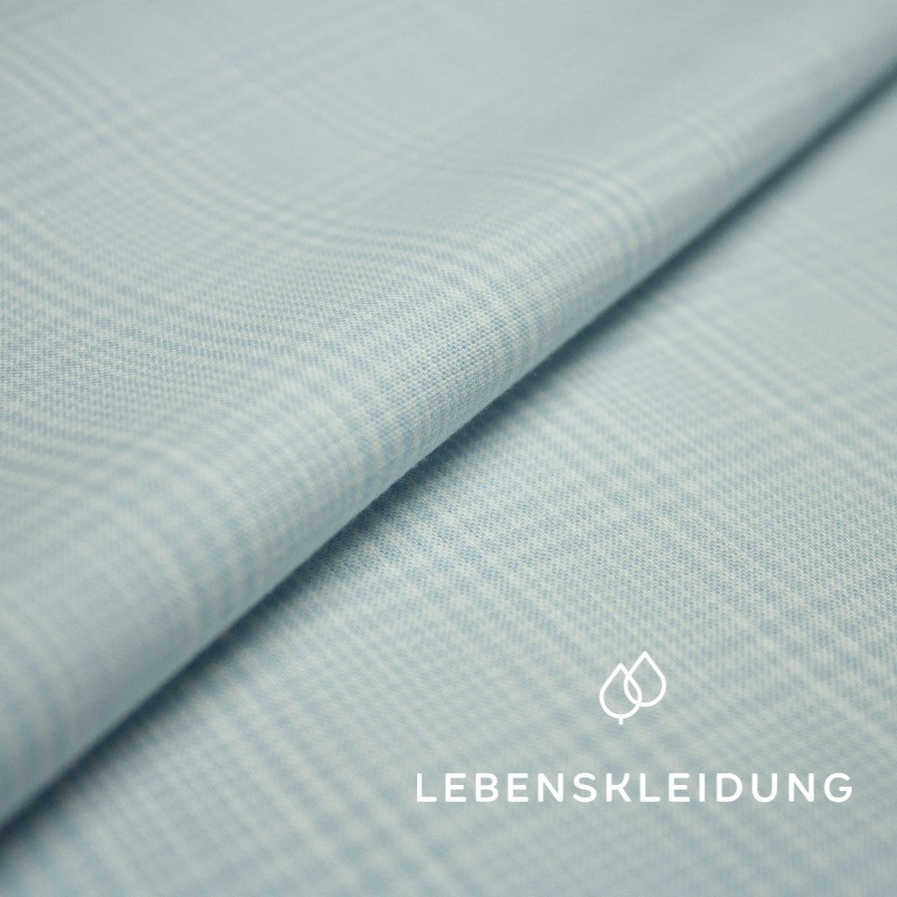 Deadstock Poplin - Soft Blue White sample – Detail view