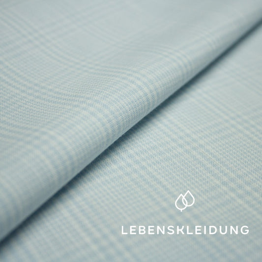 Deadstock Poplin - Soft Blue White sample – Detail view