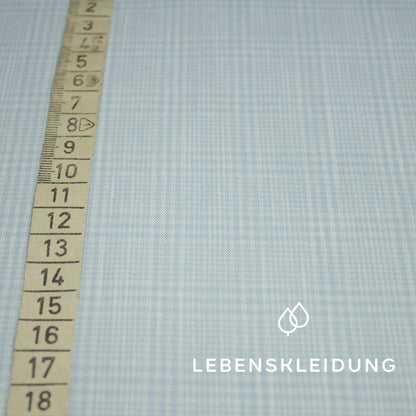 Deadstock Poplin - Soft Blue White sample – Close-up