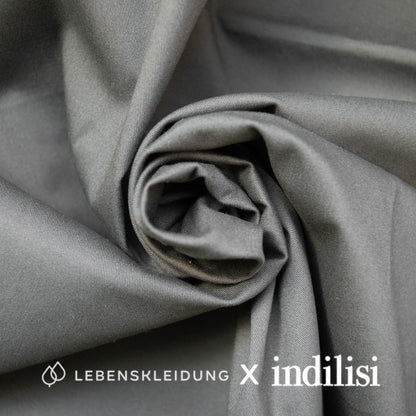 Sergé extensible Re-Life - Gris – Vue détaillée