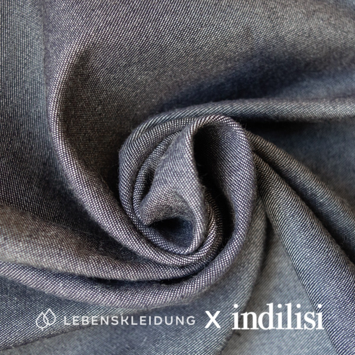 Sergé Re-Life - Chambray denim - Bleu – Vue détaillée