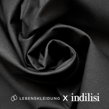Re-Life Twill Fabric - Black sample – Detail view