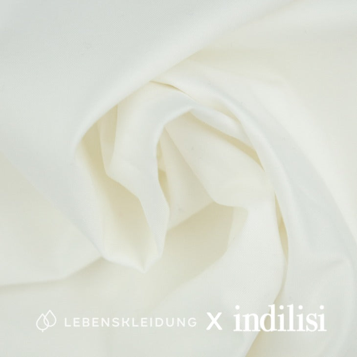 Re-Life Twill Fabric - White sample – Detail view