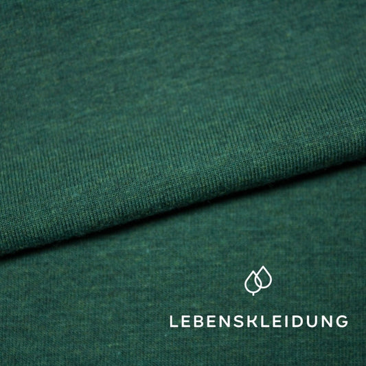 Organic Stretch Jersey Fabric - Amazon Marl sample