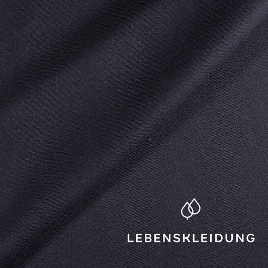 Re-Life high-quality suit fabric made from fine organic wool - Night Blue sample – Detail view