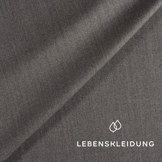 Re-Life high-quality suit fabric made from fine organic wool - Grey melange