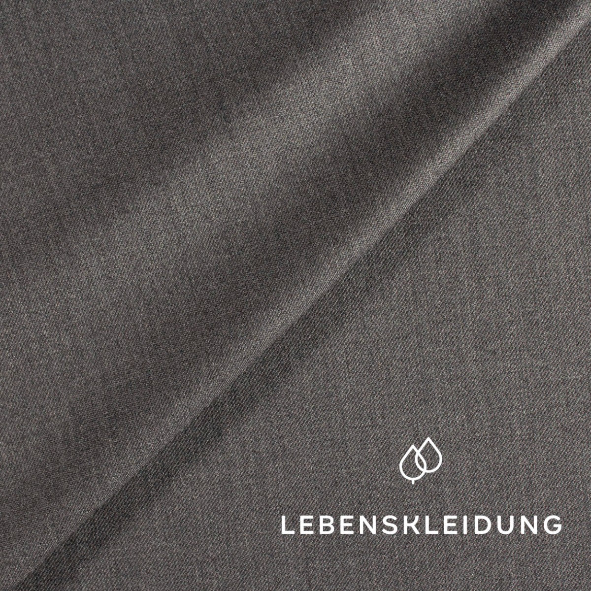 Re-Life high-quality suit fabric made from fine organic wool - Grey melange sample