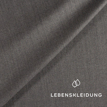 Re-Life high-quality suit fabric made from fine organic wool - Grey melange sample
