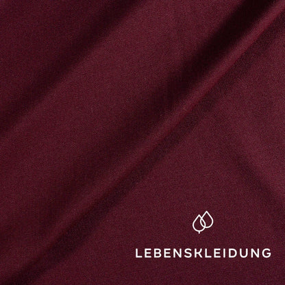 Re-Life high-quality suit fabric made from fine organic wool - Burgundy – Detail view