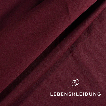 Re-Life high-quality suit fabric made from fine organic wool - Burgundy sample – Detail view