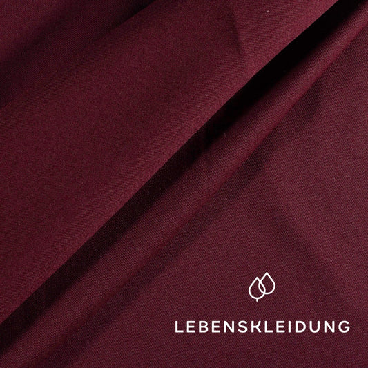 Re-Life high-quality suit fabric made from fine organic wool - Burgundy sample – Detail view