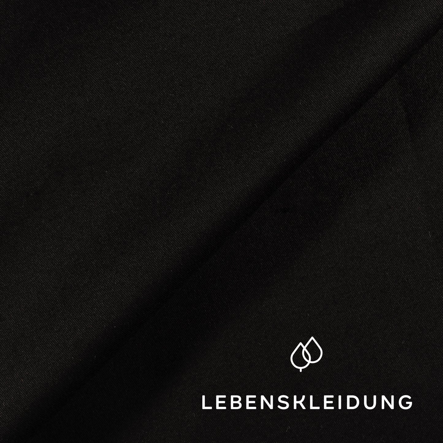 Organic gabardine fabric - Black